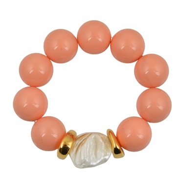 Βραχίολι από κοράλι και όστρακο